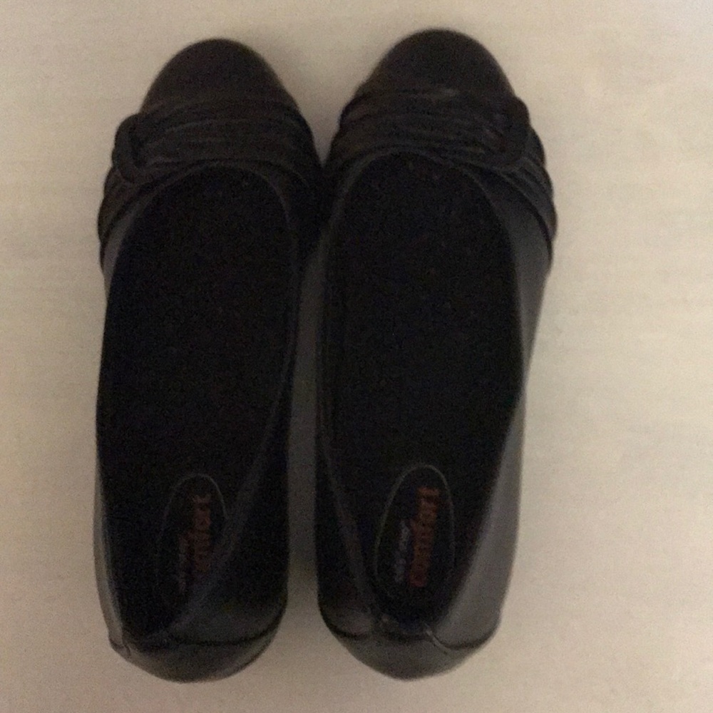 Black Safe-t-Step Kids Small Heel Dress Shoes